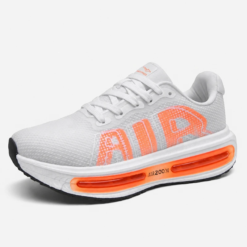 Air Sneakers in White Orange