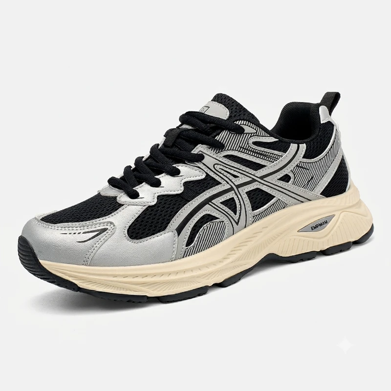 Men Casual Running Shoes in Gray Black